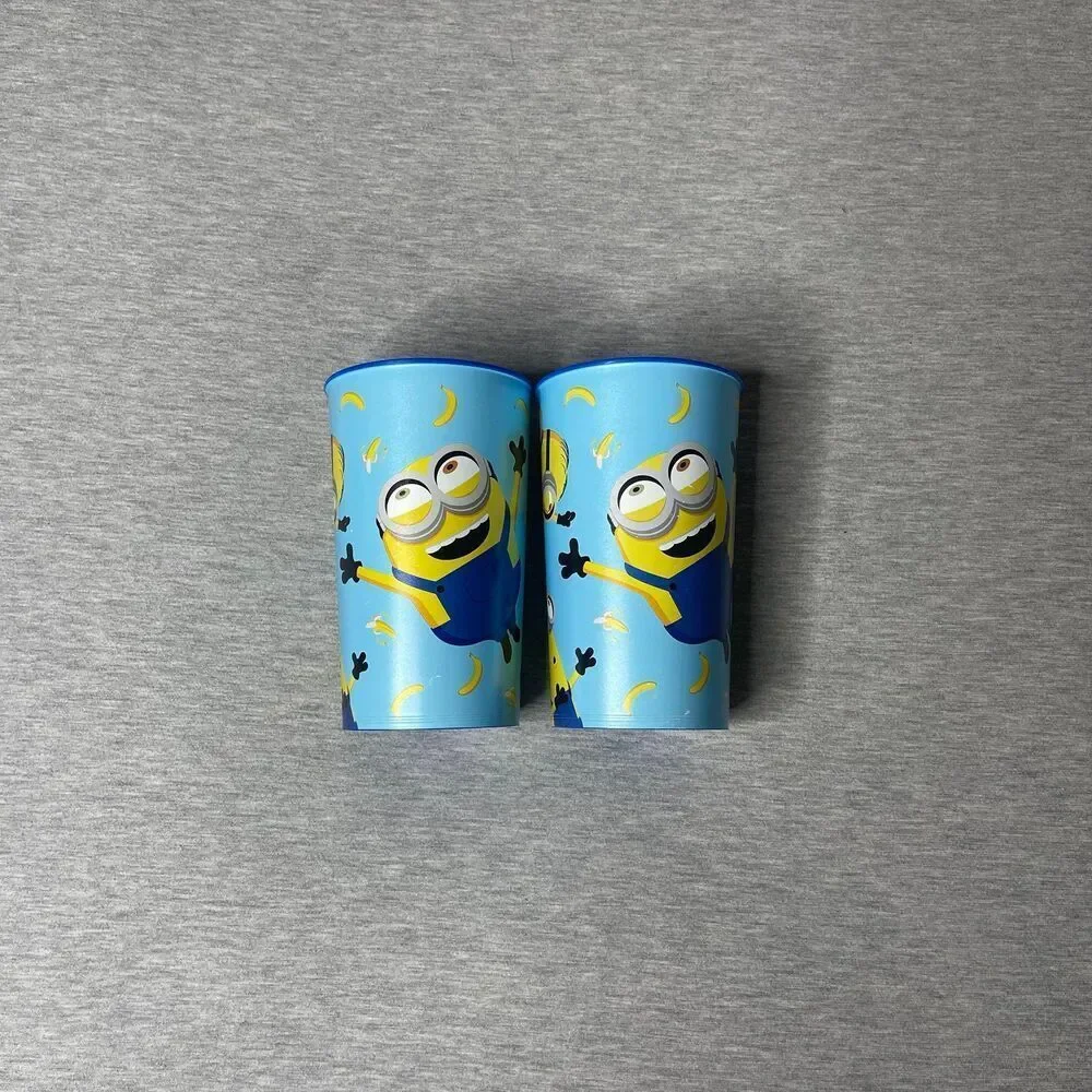 Minions Blue Plastic Tumbler 16 Oz Cups 2 PCS. Set